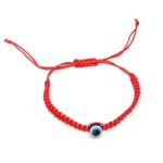 Against the Evil Eye, Bracelet, Blue Nazar Bead, Shamballa Weave - Image 3
