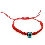 Against the Evil Eye, Bracelet, Blue Nazar Bead, Shamballa Weave - Image 4