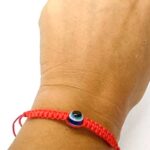 Against the Evil Eye, Bracelet, Blue Nazar Bead, Shamballa Weave - Image 5