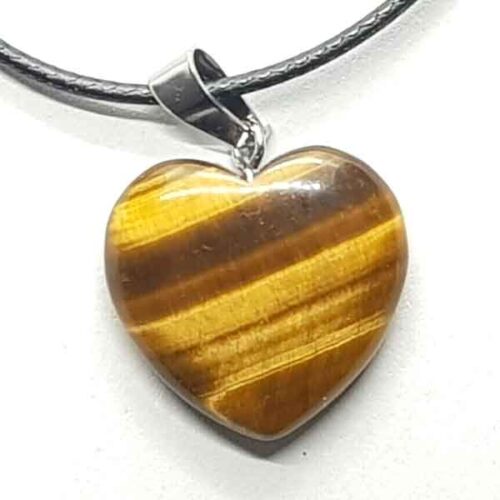 Tiger's Eye, pendant, natural stone, heart - Image 7