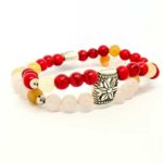 Reverie, Double Bracelet, Turkenite, Light Carnelian, Rose Quartz