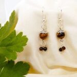 Demeter, handmade natural stone earrings, Tiger's Eye - Image 5