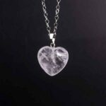 Clear Quartz, pendant, natural stone, heart shape - Image 7
