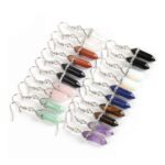 Natural Stone Earrings, Hexagon