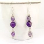 Euterpe, Natural Stone Earrings, Amethyst - Image 4