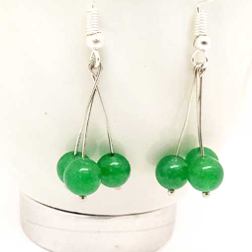 ruchno-izraboteni-obeci-leprikon-avanturine-11777017-4 Leprechaun, Natural Stone Earrings, Aventurine - Image 1