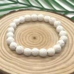 White Volcanic Stone Bracelet, Natural Stone - Image 6