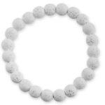 White Volcanic Stone Bracelet, Natural Stone - Image 7