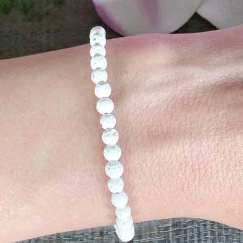 White Volcanic Stone Bracelet, Natural Stone - Image 9