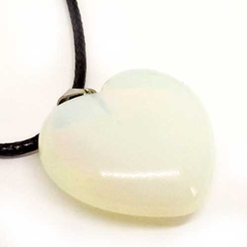 Opalite, Heart-Shaped Pendant