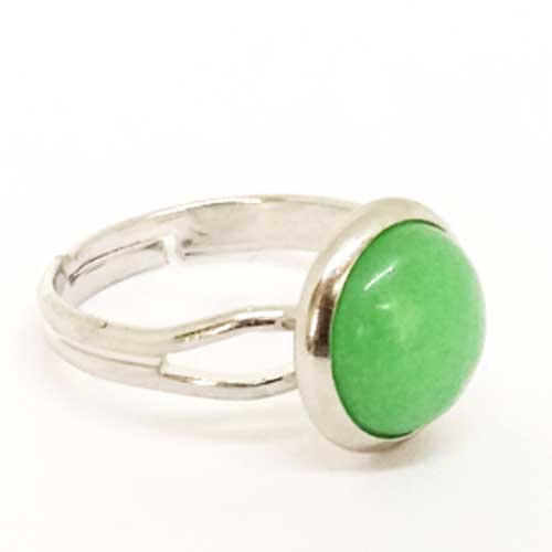 ruchno-izraboten-prusten-10mm-leprikon-avanturine-zelen-18777013-1 Aventurine, Adjustable Ring, Natural Stone, Round 10 or 12 mm - Image 1