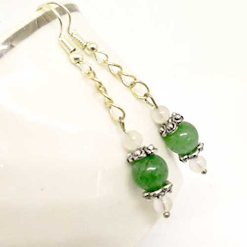 ruchno-izraboteni-obeci-hera-avanturin-jadeit-naturalen-11777018-3 (1) Hera, Natural Stone Earrings, Aventurine 8 mm, Natural Jadeite 4 mm - Image 1