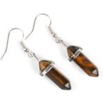 Natural Stone Earrings, Hexagon - Image 4