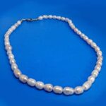 Yemanja, necklace, natural Pearl, 5x6 mm, white - Image 5