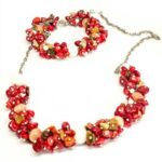Hot Autumn, Handmade Set - Bracelet, Necklace and Earrings - Image 2