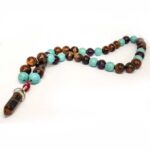 Prayer Beads, Fantasy, Tiger's Eye, Amethyst, Turquoise, 12 mm - Image 6
