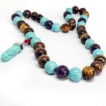Prayer Beads, Fantasy, Tiger's Eye, Amethyst, Turquoise, 12 mm - Image 9