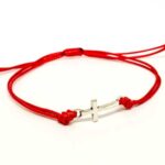 Faith and Protection, Bracelet with Cross, Sliding Knot