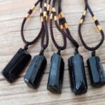 Arwen pendant, Black Tourmaline, with sliding knot - Image 8