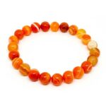 Orange Banded Agate, Handmade Bracelet, Synthetic - Image 7