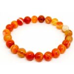 Orange Banded Agate, Handmade Bracelet, Synthetic - Image 8