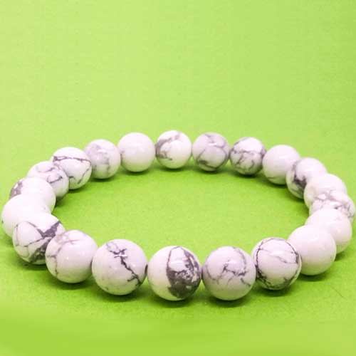 geb-ruchno-izrabotena-grivna-haulit-8-mm-10777059 Howlite Bracelet – Handmade from Natural Stone - Image 1