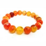 Orange Banded Agate, Handmade Bracelet, Synthetic - Image 3