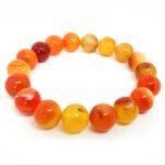 Orange Banded Agate, Handmade Bracelet, Synthetic