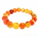 Orange Banded Agate, Handmade Bracelet, Synthetic - Image 2