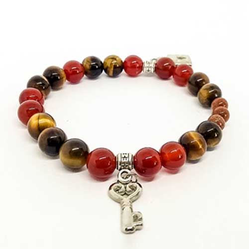 ruchno-izrabotena-grivna-tigrovo-oko-karneo-slunchev-kamuk-9180000116 Fiery Passion, Handmade Natural Stone Bracelet - Image 1