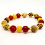 Leo Zodiac Sign, Handmade Natural Stone Bracelet, 8 mm.