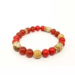 Aries Zodiac Sign, Natural Stone Bracelet, 8 mm. - Image 4