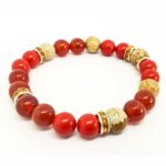 Aries Zodiac Sign, Natural Stone Bracelet, 8 mm. - Image 2