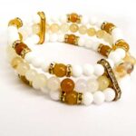 “Sunny Charm” – Triple Bracelet with Carnelian and White Agate - Image 3