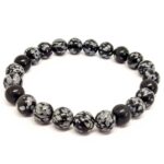 Snowflake Obsidian, Natural Stone Bracelet