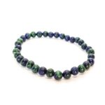 Azurite with Malachite, Handmade Natural Stone Bracelet - Image 4