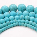 Turquoise - Synthetic Stone - Choose Bead Size - Image 2