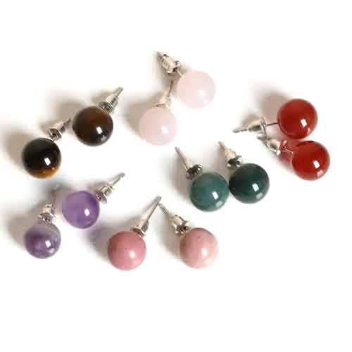 colection-mini-earrings Mini Natural Stone Earrings Collection, 6 or 10 mm - Image 1