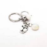 Knowledge and Love, Keychain, Opalite, Jadeite, Owl - Image 7