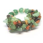 Demeter Luxury Bracelet, Natural Stone, Jade, Carnelian, Labradorite