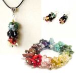 Rainbow, Handmade Luxury Set – Earrings, Pendant and Bracelet