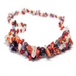 Cassiopeia, Luxury Set - Bracelet, Earrings and Necklace, Coral, Amethyst and Rose Quartz - Image 5