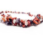Cassiopeia, Luxury Set - Bracelet, Earrings and Necklace, Coral, Amethyst and Rose Quartz - Image 8