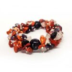 Cassiopeia, Luxury Set - Bracelet, Earrings and Necklace, Coral, Amethyst and Rose Quartz - Image 18