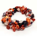 Cassiopeia, Luxury Set - Bracelet, Earrings and Necklace, Coral, Amethyst and Rose Quartz - Image 16