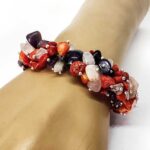 Cassiopeia, Luxury Set - Bracelet, Earrings and Necklace, Coral, Amethyst and Rose Quartz - Image 23