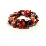 Cassiopeia, Luxury Set - Bracelet, Earrings and Necklace, Coral, Amethyst and Rose Quartz - Image 21