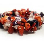 Cassiopeia, Luxury Set - Bracelet, Earrings and Necklace, Coral, Amethyst and Rose Quartz - Image 20