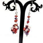 Cassiopeia, Luxury Set - Bracelet, Earrings and Necklace, Coral, Amethyst and Rose Quartz - Image 10