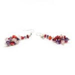 Cassiopeia, Luxury Set - Bracelet, Earrings and Necklace, Coral, Amethyst and Rose Quartz - Image 14